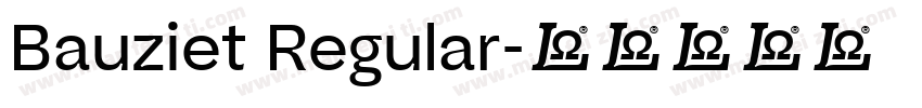 Bauziet Regular字体转换